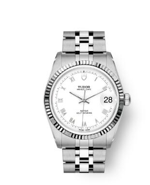 Buy Tudor Prince Date Replica Watch 34 mm steel case White gold bezel m74034-0013