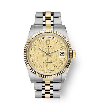 Buy Tudor Prince Date + Day Replica Watch 36 mm steel case Diamond-set dial m76213-0007