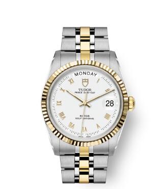 Buy Tudor Prince Date + Day Replica Watch 36 mm steel case Yellow gold bezel m76213-0014