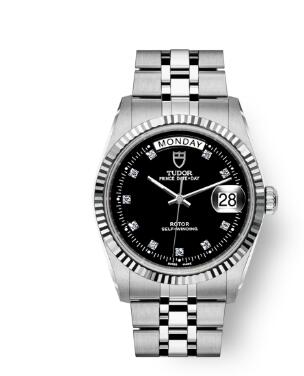 Buy Tudor Prince Date + Day Replica Watch 36 mm steel case Diamond-set dialm76214-0016