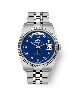 Buy Tudor Prince Date + Day Replica Watch 36 mm steel case Diamond-set dial m76214-0019