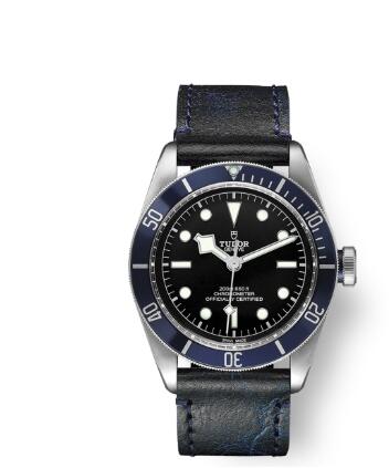 Tudor BLACK BAY replica watch m79230b-0007 41 mm steel case Aged leather strap