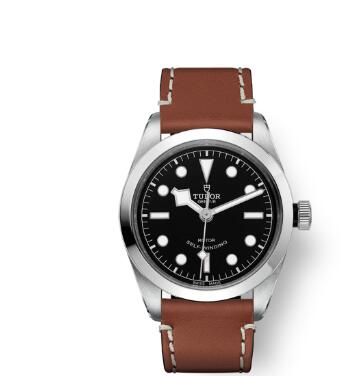 Tudor BLACK BAY 36 Watch Replica 36 mm steel case Brown leather strap m79500-0009